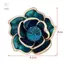 HNKMP Xanh Kim Cương Giả Camellia Hoa Thổ Cẩm Dành Cho Nữ Men Pin Thanh Lịch Ve Áo Chân.