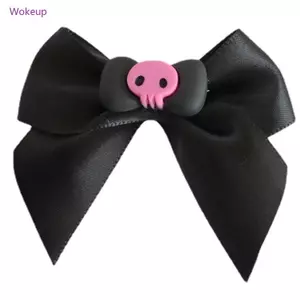 Woke Nơ Đen Tóc Gothic Kẹp Tóc Nơ Lớn Kẹp Tóc JK Kẹp Tóc Jk Kẹp Tóc