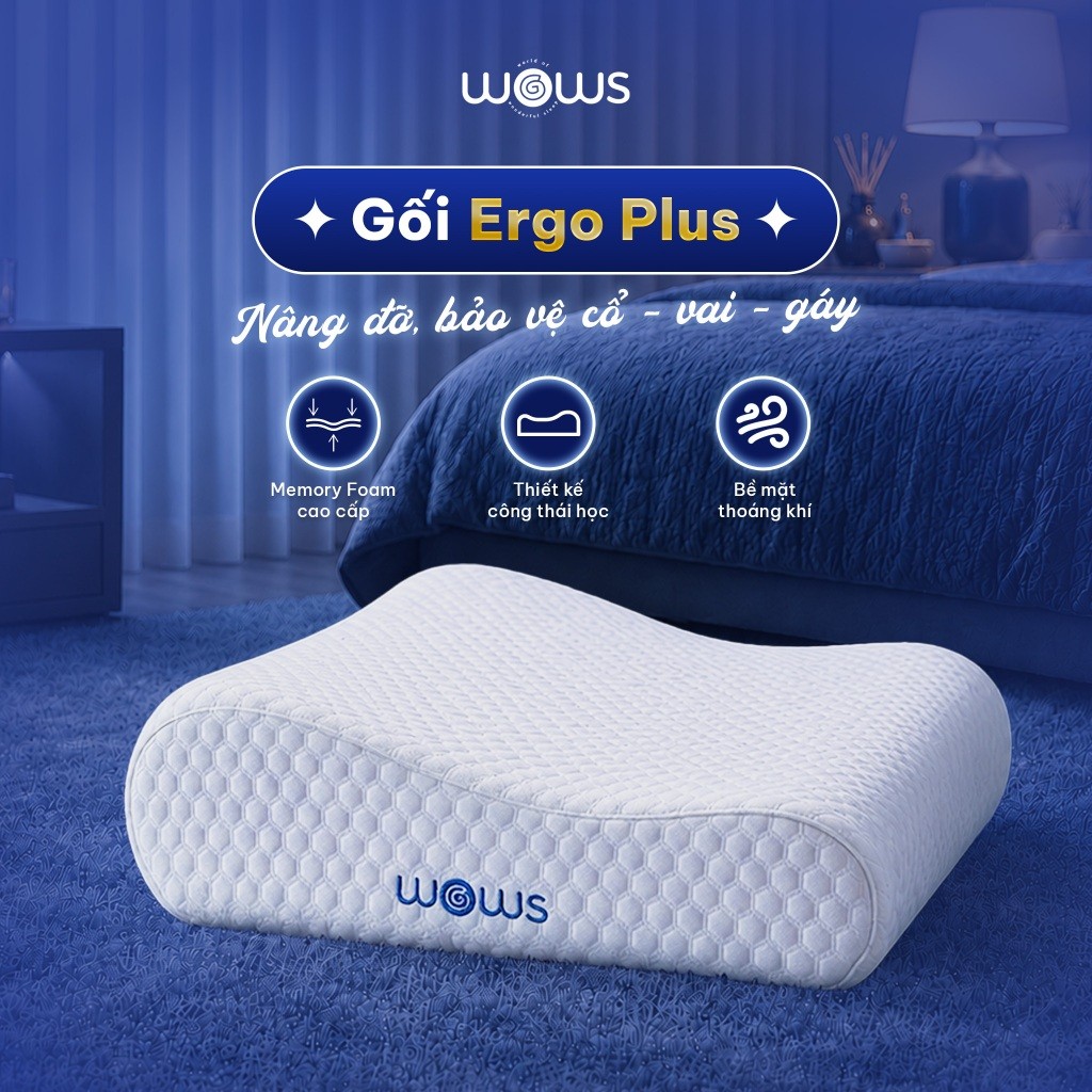 Gối WOWS Ergo+ Memory Foam