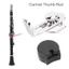 YICA 2 Bộ Clarinet Ngón Tay Cái Còn Lại, Kim Loại Và Nhựa Màu Bạc Đen Có Thể Điều Chỉnh Ngón Tay, Thiết Kế Thoải Mái Có Thể Điều Chỉnh Gỗ Nhạc Cụ Phụ Kiện Cho Người Chơi Clarinet