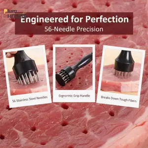 PlumHOUSE Nhẹ Thịt Tenderizer Kim Thép không gỉ Prong để làm dịu Bít tết Thịt lợn Chien Nhà bếp BBQ Phụ kiện VN