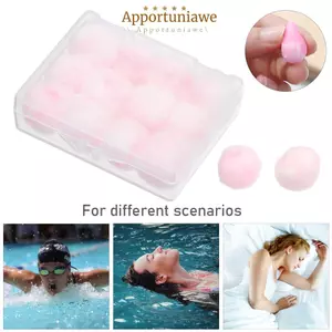 IAPPORTUNIA 2 / 4 / 6 / 12 / 20 CÁI Nút tai Cotton sáp, Nút tai có thể tháo rời mềm, Quà tặng khi ngủ ngáy Sáp cách âm Giảm tiếng ồn Nút tai Unisex