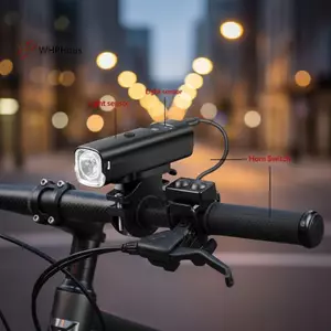 < WHPHous-t > Đèn xe đạp thông minh LED USB chống mưa 1500 / 2000mAh Đèn pha phía trước Đèn pin đi xe đạp Phụ kiện đèn xe đạp Đẹp