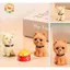 CANAMEK Kawaii Chó Tượng Nhựa Thủ Công Tượng Động Vật Mini Vườn Cổ Tích Để Bàn Trang Trí CSF