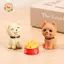 CANAMEK Kawaii Chó Tượng Nhựa Thủ Công Tượng Động Vật Mini Vườn Cổ Tích Để Bàn Trang Trí CSF