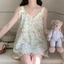 Bộ đồ ngủ không tay dành cho nữ Bộ đồ ngủ tích hợp Bộ đồ ngủ rộng rãi cho thời gian giải trí hàng ngày trong nhà