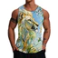 Tiger 3D Tank Top Nam, Áo Vest mát mẻ không tay mùa hè 2026, Áo thun động vật mềm mại thoáng khí dạo phố