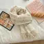 Giả Cashmere Mềm Mại Waxy Kẻ Sọc Khăn Nữ Mùa Đông Cao Cấp Thời Trang Dày Ấm Khăn Choàng 6.21