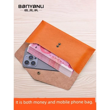 Women's Genuine Leather Clutch Wallet – Fits Laptop