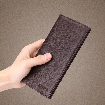 ví tiền nam học sinh ví tiền nam Ví Nam Da Dài Phong Cách Mới Lớp Đầu Tiên Da Bò Dây Kéo Ví Đựng Xu Ví Đa Năng Mỏng Ví Đựng Thẻ