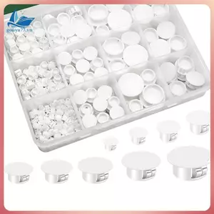200 Cái 8 Kích Cỡ Phích Cắm Lỗ Nhựa Nylon 1 / 5 "1 / 4" 5 / 16 "3 / 8" 1 / 2 "5 / 8" 3 / 4 "7 / 8" 1 "Vỏ Lỗ Tròn Cho Nội Thất Lắp Tủ