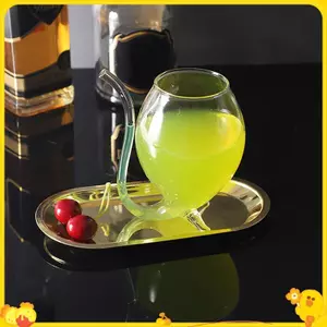 Whisky Thủy Tinh Chịu Nhiệt Suing Juice Sữa Uống Ống Hút Cốc Sáng Tạo Thủy Tinh Chất Lượng Cao Cốc Thủy Tinh