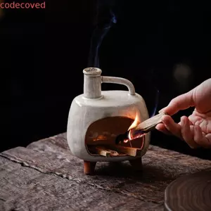 Đầu đốt hương liệu COCODECOVED, Đầu đốt gỗ thánh tinh tế bằng gốm, Hộp đựng hương liệu cổ điển trang trí sáng tạo Phòng thu Yoga