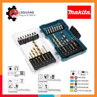 Bộ mũi khoan và mũi vít 29 chi tiết Makita E-07113