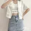 Áo khoác ngắn tay Blazer nữ phong cách ngắn 2025 Áo khoác ngắn tay mùa xuân 6.23
