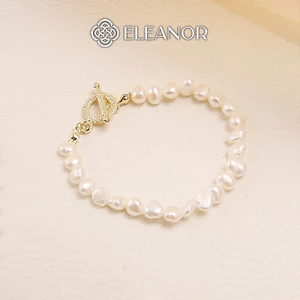 Vòng tay nữ ngọc trai nhân tạo Eleanor Accessories dạng chuỗi lắc tay phụ kiện trang sức 2168