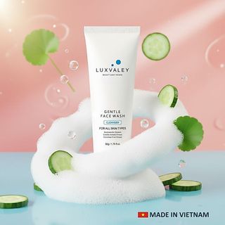 MUA 2 TẶNG 1 SỮA RỬA MẶT SÁNG DA NGỪA MỤN LUXVALEY GENTLE FACE WASH CHIẾT XUẤT RAU MÁ SÁNG DA