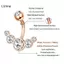 LUImo Pha Lê Bụng Nút Nhẫn Rốn Nhẫn Zircon Tòn Ten Cơ Thể Bụng Barbell Trang Sức Xuyên Bụng Nút Nhẫn Dành Cho Nữ Bụng Rốn Nhẫn SBS