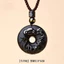 Mặt dây chuyền khóa an toàn cung hoàng đạo Obsidian tự nhiên