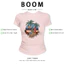 BOOM Áo Baby Tee Nữ Cotton Ôm Body-Áo Thun Ngắn Tay Y2K In Hình PhongCách Mùa Hè, Cổ Tròn Hàng Đầucách hàn quốc phong496