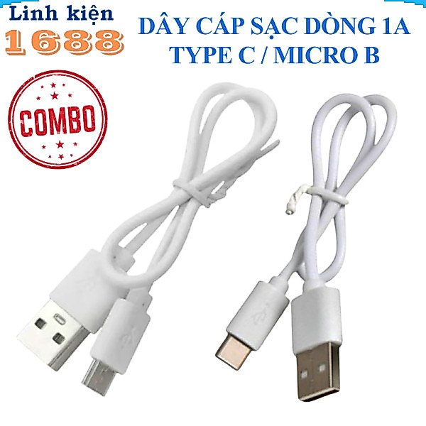 [Giá sỉ] Dây cáp sạc cho thiết bị công suất thấp không truyền dữ liệu cổng type C / Micro B