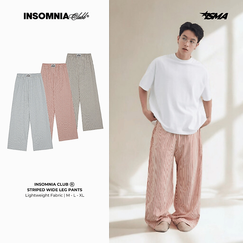 Quần Dài Sọc Ống Rộng Form Wide Leg INSOMNIA Local Brand Unisex PS009