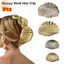 NKSFX 1 Cái Kẹp Cá Mập Vỏ Không Đều, Kẹp Móng Vuốt Tóc Kim Loại Bóng, Punk Barrettes Kẹp Tóc Phụ Kiện Tóc