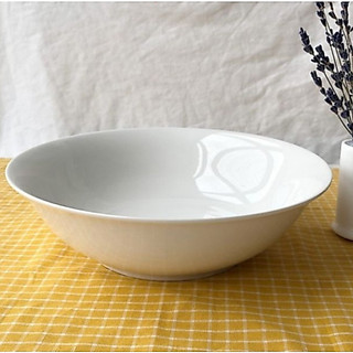 Bộ 2 Tô Sứ Loe Cạn Trắng Trơn Nhiều Size, Tô Đựng Canh, Tô Phở, Thức Ăn, Đồ Dùng Bàn Ăn - Trường An VN