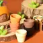 HFTOY 10 Chiếc Chậu Nhựa Hoa Thu Nhỏ Chậu Đất Sét Trồng Đất nung Phụ Kiện Nhà Búp Bê Vườn Cổ Tích Chậu Hoa Mini Chậu Trồng ~