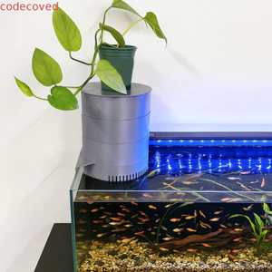 Bộ lọc tuần hoàn lọc nước COCODECOVED, Bộ lọc thác nước bể cá bằng nhựa bên ngoài, Máy lọc nước bể cá treo tường im lặng đơn giản Bể cá