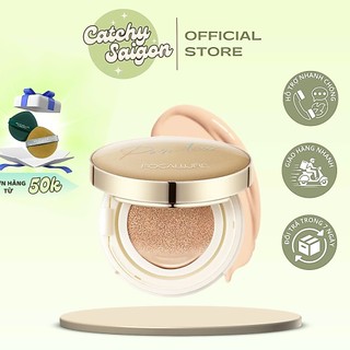 [FOCALLURE] Cushion/ Phấn Nước Focallure Vỏ Trắng, Focallure Poreless Matte Cushion, 12g (FA198)