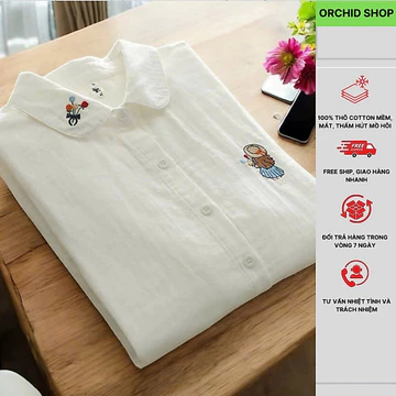 Sơ mi nữ, Sơ mi công sở, Áo dài tay thêu, Sơ mi nữ thêu, Sơ mi thêu hot nhất 2025, Áo dài tay thêu