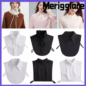 Áo sơ mi MERIGGIARE Cổ giả Thời trang cổ điển có thể tháo rời ve áo