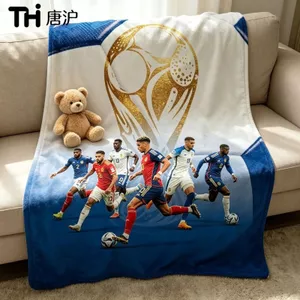 2026 Bóng Đá Thế Giới Cup Flannel Chăn Mùa Hè Điều Hòa Không Khí Chăn Phòng Ngủ Sofa Ký Túc Xá Ngủ Chăn Hỗ Trợ 6.26
