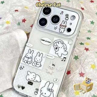 cho Miff Ốp Lưng iPhone Thỏ Trắng Cho iPhone 17 Pro 16 15 14 Plus 11 12 13 Pro Max XR Xs Max