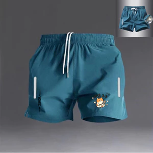 Quần short ba phần thể thao chuyên nghiệp YY, nhẹ, khô nhanh, thoáng khí, vừa vặn, túi dây kéo, dây thun có thể điều chỉnh, quần tập thể dục chạy bộ cầu lông nam và nữ