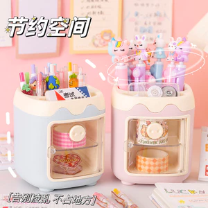 Phim Hoạt Hình Sáng Tạo Nhiều Lưới Hình Chú Heo Bút Sinh Viên Cô Gái Trái Tim Để Bàn Văn Phòng Phẩm Dễ Thương Đa Năng Hộp Bảo Quản T EHCI