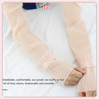 JRP Mùa Hè Dài Ngón Găng Tay Nữ Ngoài Trời Chống Nắng Tay Áo Mỏng Lưới Tay Áo Uv Lái Xe Găng Tay JRP