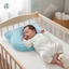Gối đầu phẳng cho bé Phòng ngừa chống nghiêng Memory Foam Gối sơ sinh có nắp Cotton nguyên chất