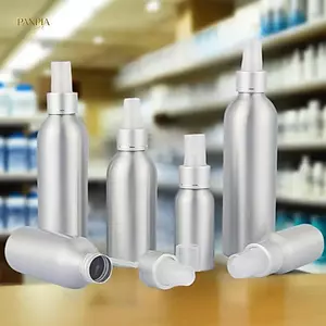 PNPIA- 50 / 100 / 120 / 150 / 200 / 250ml Chai nhôm rỗng Chai mỹ phẩm Chai phun kim loại Mini Kích thước du lịch cho mỹ phẩm