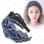 Dây buộc tóc lưới ren PYCOU, Vòng buộc tóc bên rộng hoa, Ins chống trượt họa tiết rỗng đàn hồi dành cho nữ Băng đô buộc tóc ren bé gái