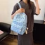 Túi đi học FAVORITEGOODS, Túi đi học sinh dung tích lớn in nơ, Túi du lịch Nylon