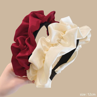 Lợn Scrunchy Xếp Ly Cao Cấp Cho Tóc Xù và Mở Rộng Nấm Cạnh Đầu Pháp
