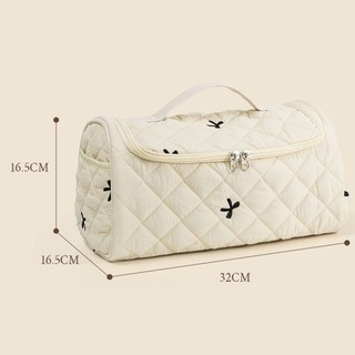 Túi đựng mỹ phẩm du lịch SPIRAKOGEO, Túi đựng máy sấy tóc bằng vải Cotton, Dung tích lớn có móc treo Túi xách mỹ phẩm cho bé gái