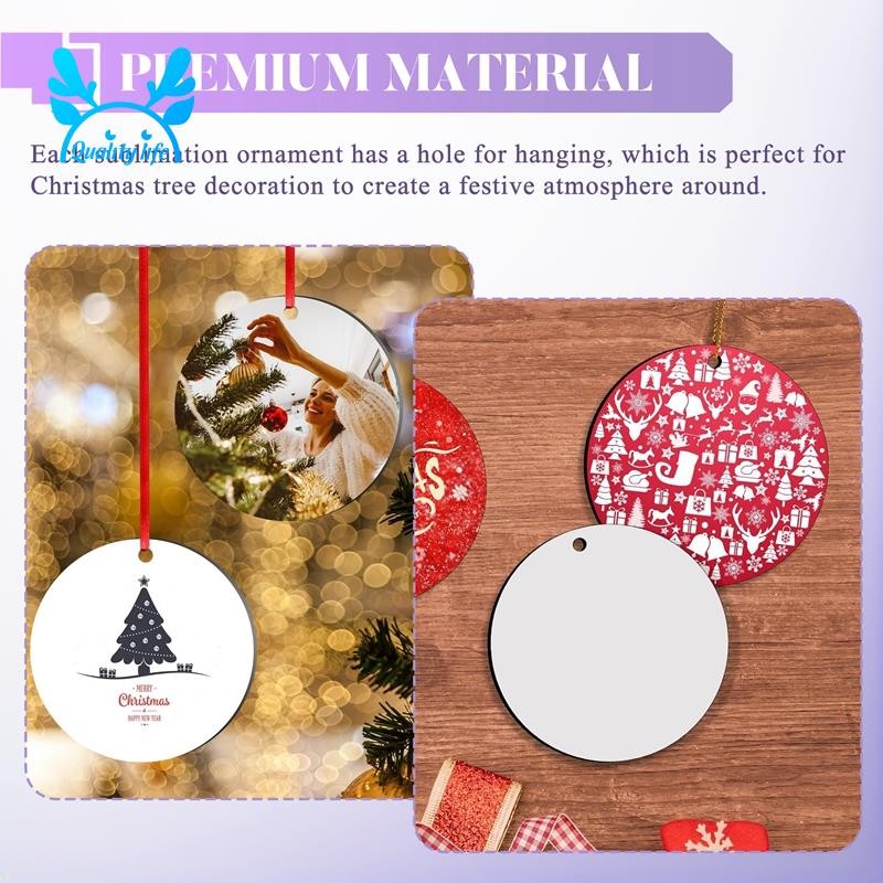 35 miếng đồ trang trí thăng hoa trống tròn cho cây thông Noel
