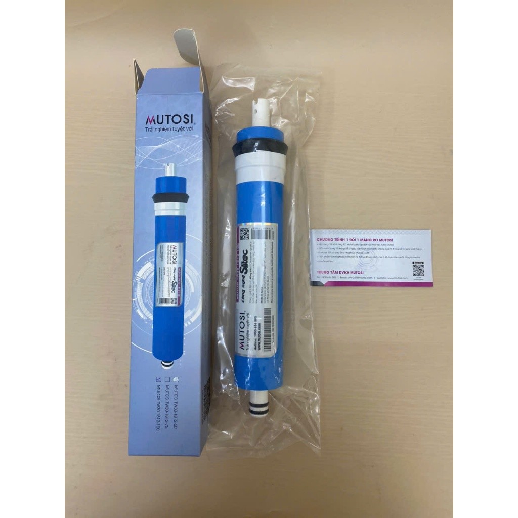 Loại Lọc Nước Số 4 Màng RO Mutosi Loại 100GPD Giúp Loại Bỏ Vi Khuẩn Đến 99,99% Và Các Chất Hữu Cơ, Chất Rắn Hòa Tan,..