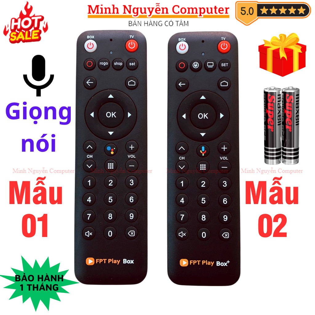 Remote điều khiển FPT Play Box Mã 04, Sử Dụng Giọng Nói Dùng Cho Các ...