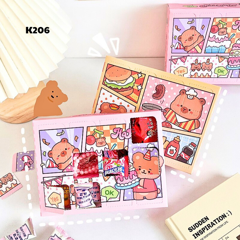 Hộp quà bí ẩn nhiều khay chia ngăn đựng phụ kiện trang sức blindbox thỏa sức sáng tạo tặng bạn
