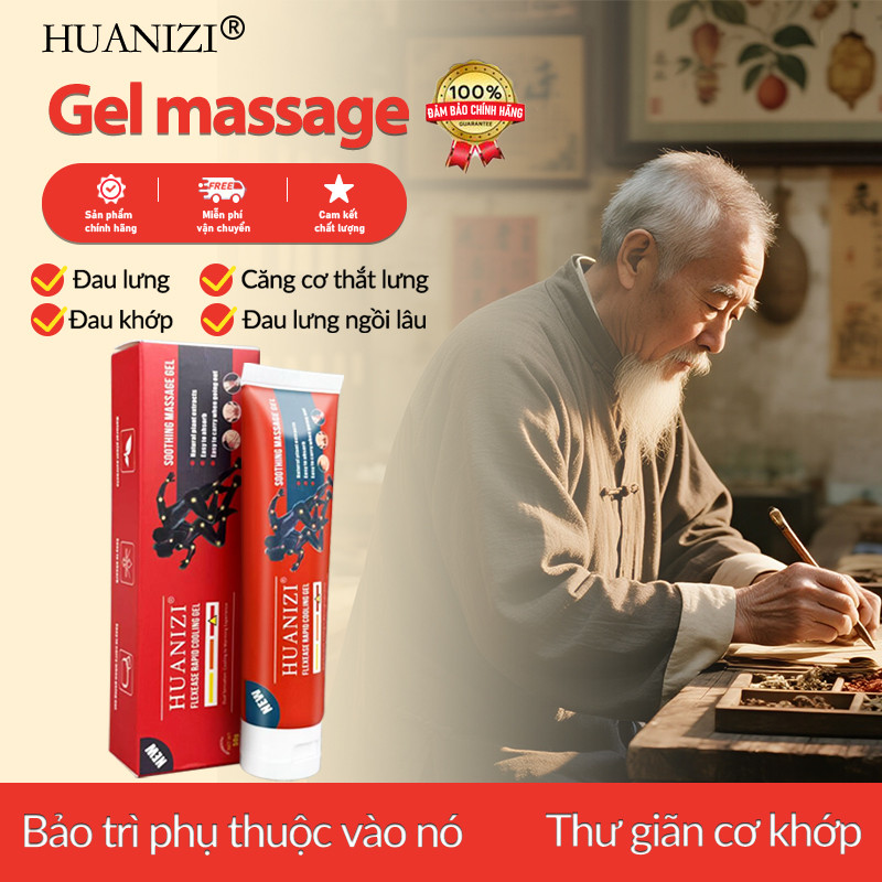 Kem massage giảm đau khớp HUANIZI, kem làm dịu cơ nhanh, thích hợp cho việc phục hồi đầu gối, thắt lưng, cổ, tay và chân