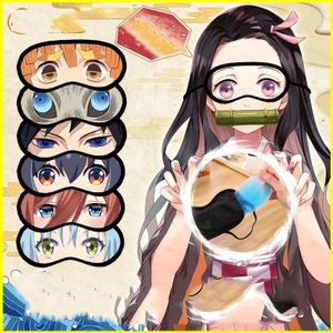 ST2 Demon Slayer Mặt nạ mắt Miếng dán mắt Bịt mắt Ngủ du lịch Bóng văn phòng Ngủ Tanjirou Nezuko Zenitsu Inosuke TS2